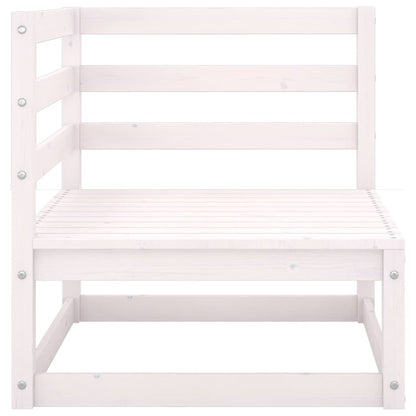 Garden Corner Sofa White Solid Wood Pine