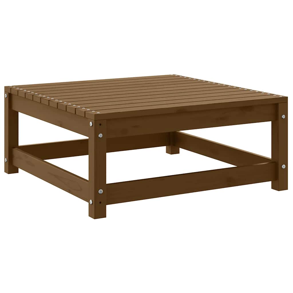 Garden Footstool 70x70x30 cm Honey Brown Solid Wood Pine