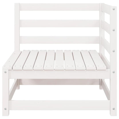Garden Corner Sofas 2 pcs White Solid Wood Pine
