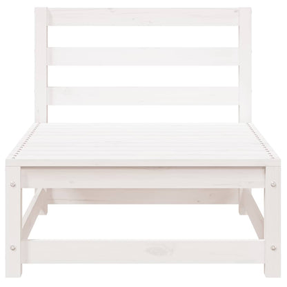 Garden Middle Sofas 2 pcs White Solid Wood Pine