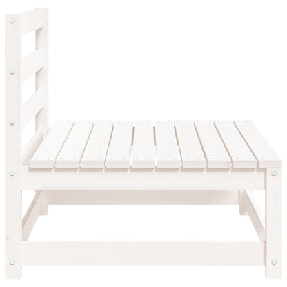 Garden Middle Sofas 2 pcs White Solid Wood Pine