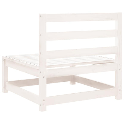 Garden Middle Sofas 2 pcs White Solid Wood Pine
