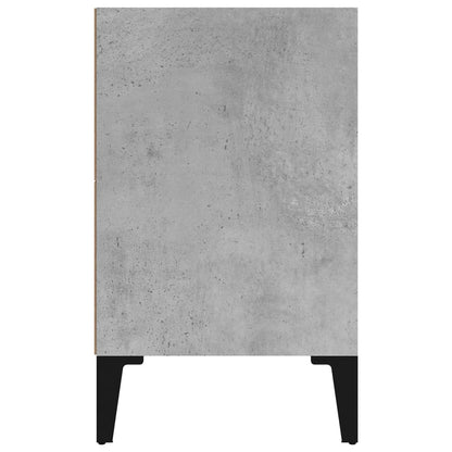 Bed Cabinet with Metal Legs Concrete Grey 40x30x50 cm