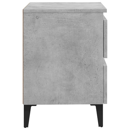 Bed Cabinet Concrete Grey 40x35x50 cm Engineered Wood
