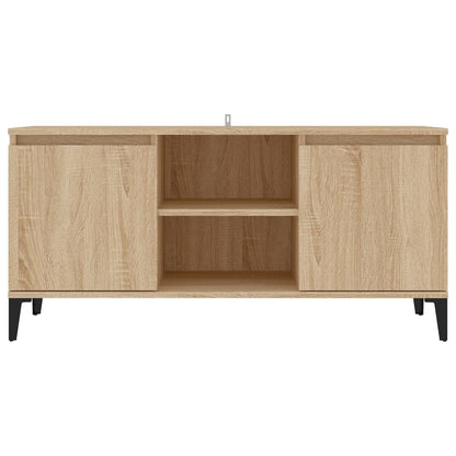 TV Cabinet with Metal Legs Sonoma Oak 103.5x35x50 cm