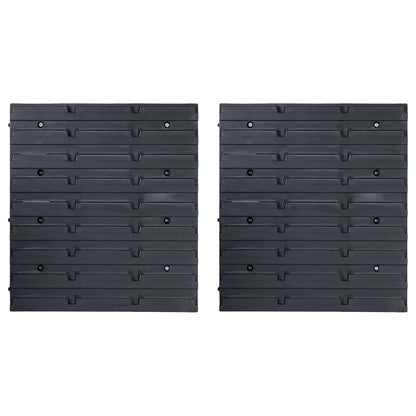 39 Piece Storage Bin Kit with Wall Panels Red and Black