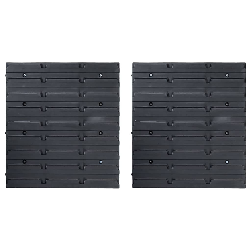 71 Piece Storage Kit with Wall Panels Red and Black