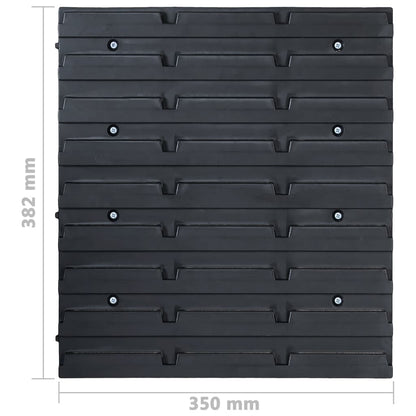 71 Piece Storage Kit with Wall Panels Red and Black