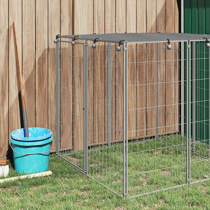 Dog Kennel Silver 110x110x110 cm Steel