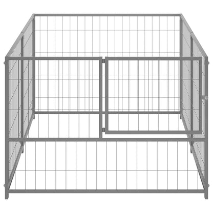 Dog Kennel Silver 200x100x70 cm Steel