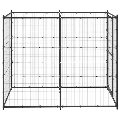 Outdoor Dog Kennel Steel 110x220x180 cm