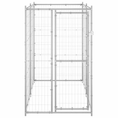 Outdoor Dog Kennel Galvanised Steel 110x220x180 cm