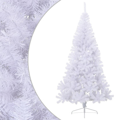 Artificial Half Christmas Tree with Stand White 210 cm PVC