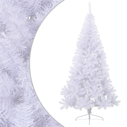 Artificial Half Christmas Tree with Stand White 210 cm PVC