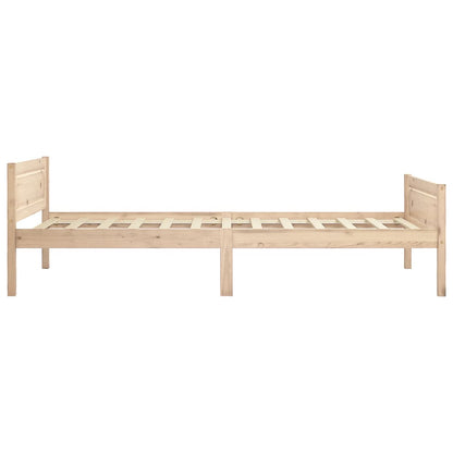Bed Frame without Mattress Solid Pinewood 90x200 cm