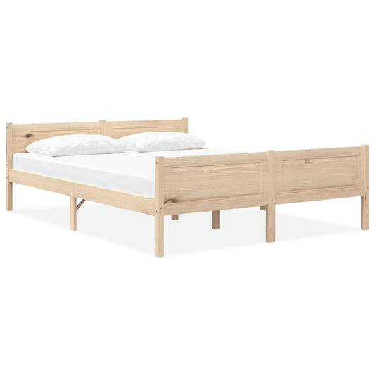 Bed Frame without Mattress Solid Pinewood 120x200 cm