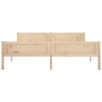 Bed Frame without Mattress Solid Pinewood 180x200 cm Super King