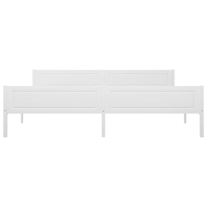 Bed Frame without Mattress Solid Pinewood White 200x200 cm