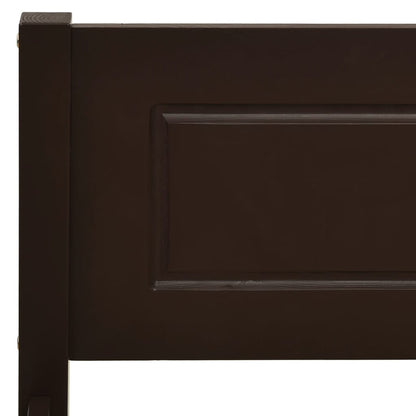 Bed Frame without Mattress Solid Pinewood Dark Brown 200x200 cm