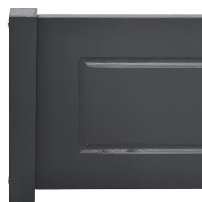 Bed Frame without Mattress Solid Pinewood Grey 200x200 cm