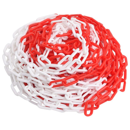 Warning Chain Red and White 100 m Ø8 mm Plastic