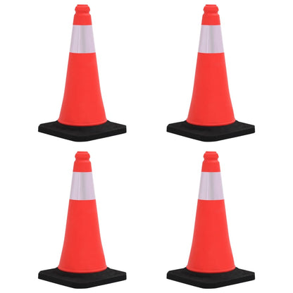 Reflective Traffic Cones with Heavy Bases 4 pcs 50 cm