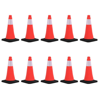 Reflective Traffic Cones with Heavy Bases 10 pcs 50 cm