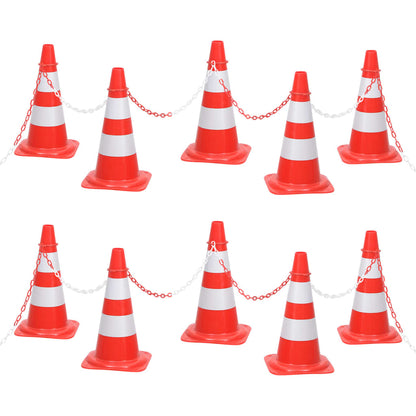 Chain Cone Set with 10 m Chain Red and white