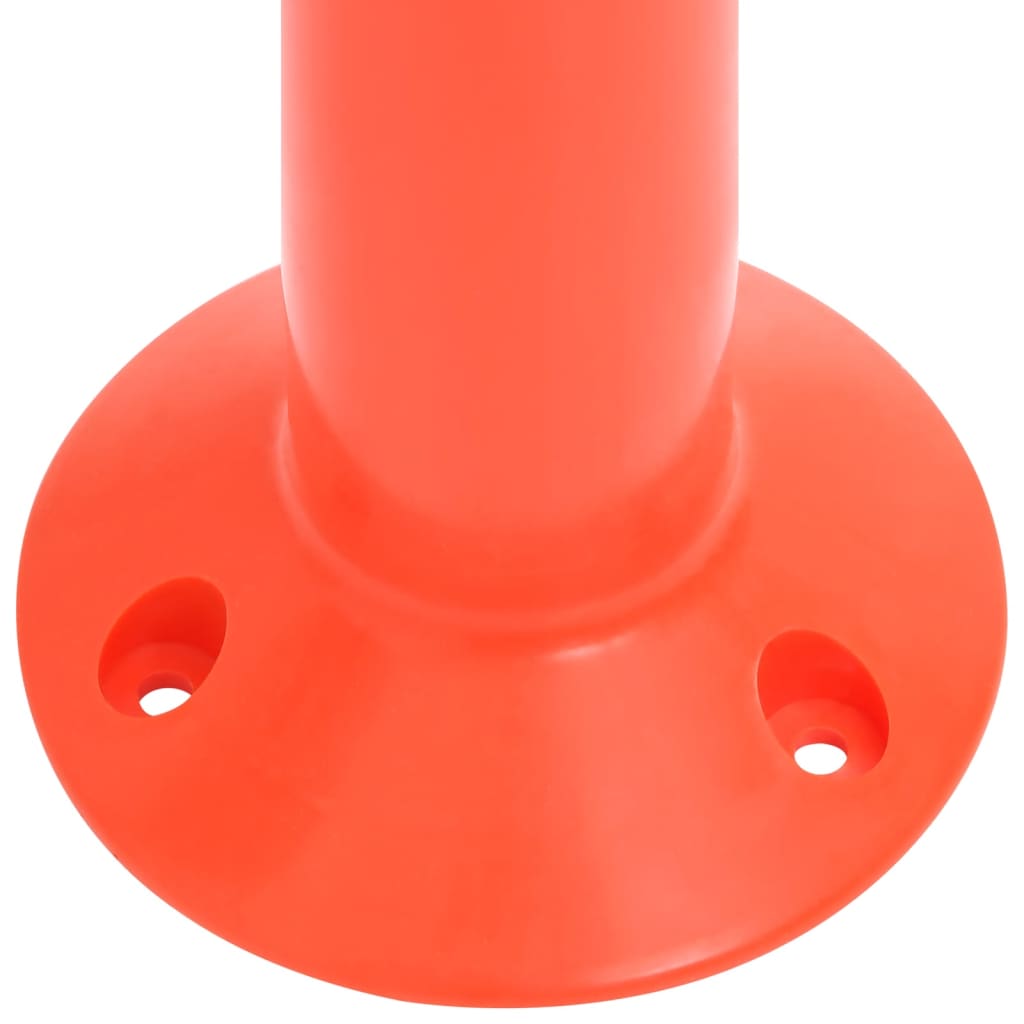 Traffic Control Bollards 10 pcs with Chain 75 cm PE