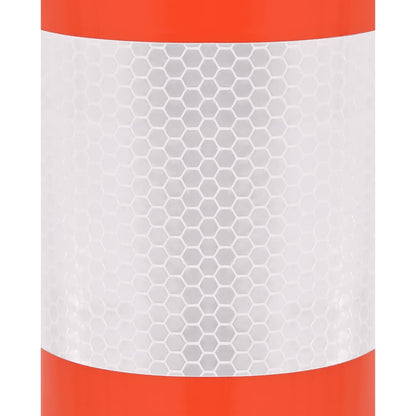 Traffic Control Bollards 10 pcs with Chain 75 cm PE
