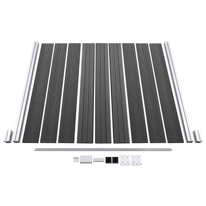 Fence Panel Set WPC 526x186 cm Black