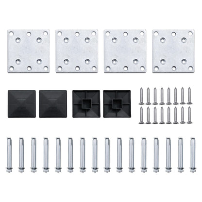 Fence Panel Set WPC 526x146 cm Grey