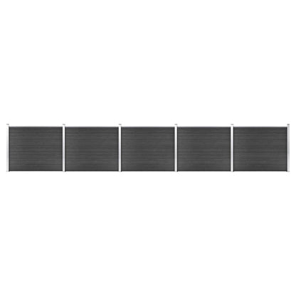 Fence Panel Set WPC 872x146 cm Grey