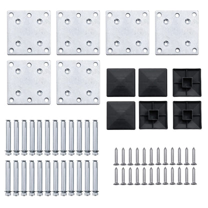 Fence Panel Set WPC 872x146 cm Grey