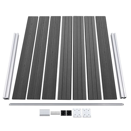 Fence Panel Set WPC 526x146 cm Black