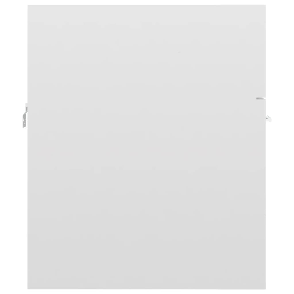 Sink Cabinet with Built-in Basin High Gloss White Engineered Wood