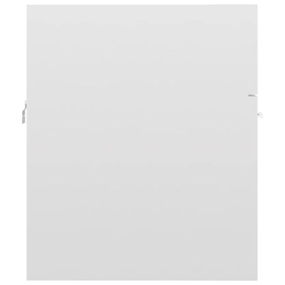Sink Cabinet with Built-in Basin High Gloss White Engineered Wood