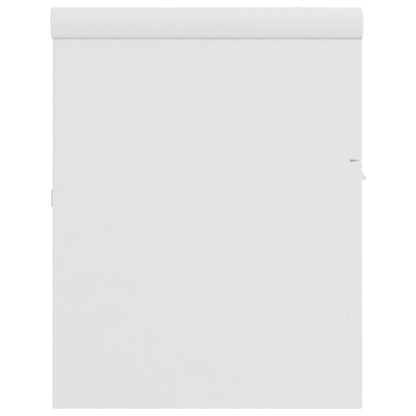 Sink Cabinet with Built-in Basin White Engineered Wood