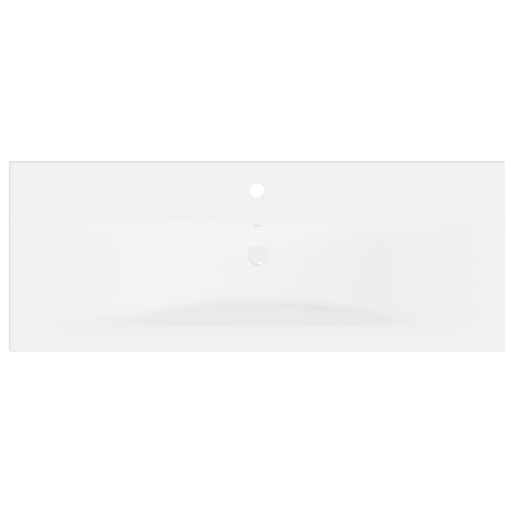 Sink Cabinet with Built-in Basin White Engineered Wood