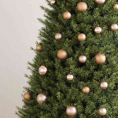61 Piece Christmas Ball Set with Peak and 150 LEDs Rose Gold