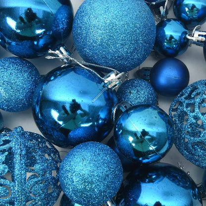 100 Piece Christmas Ball Set Blue