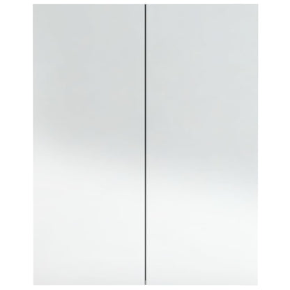 Bathroom Mirror Cabinet 60x15x75 cm MDF Concrete Grey