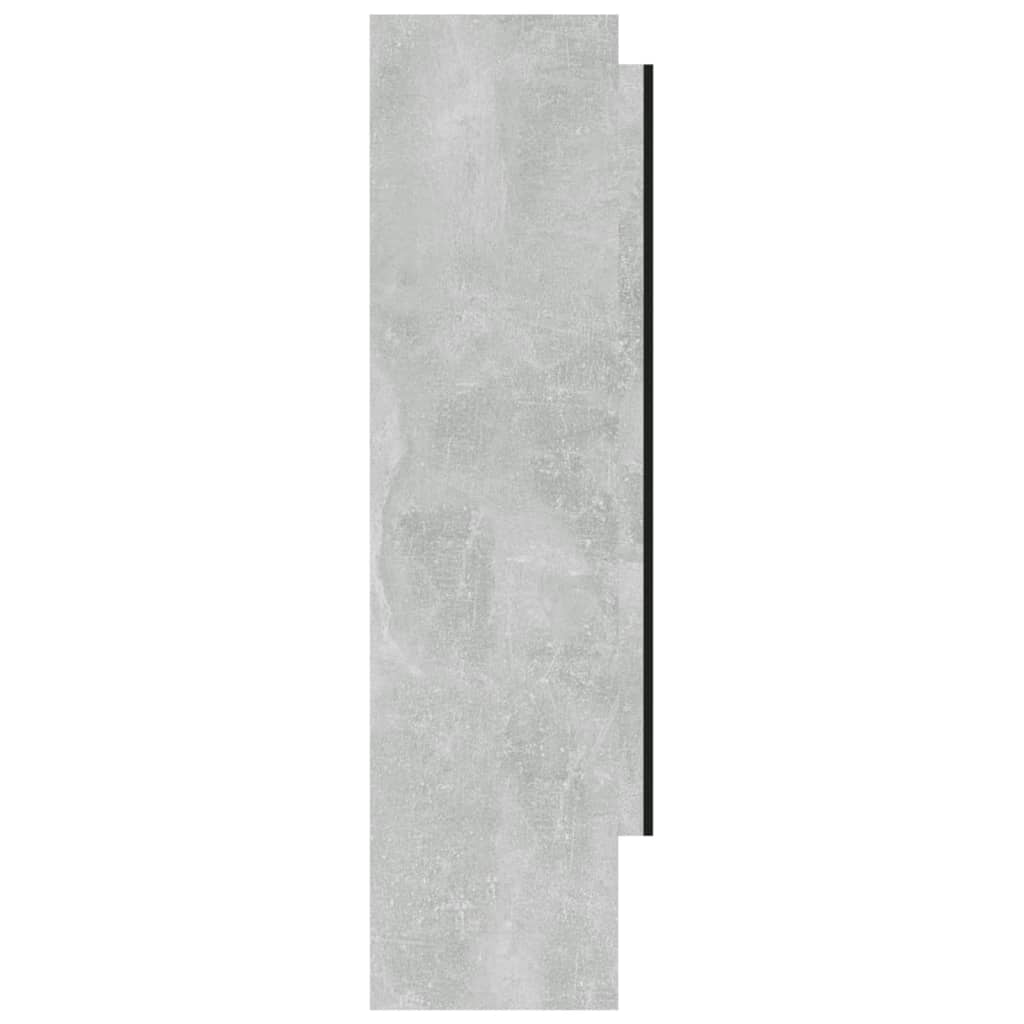 Bathroom Mirror Cabinet 80x15x60 cm MDF Concrete Grey