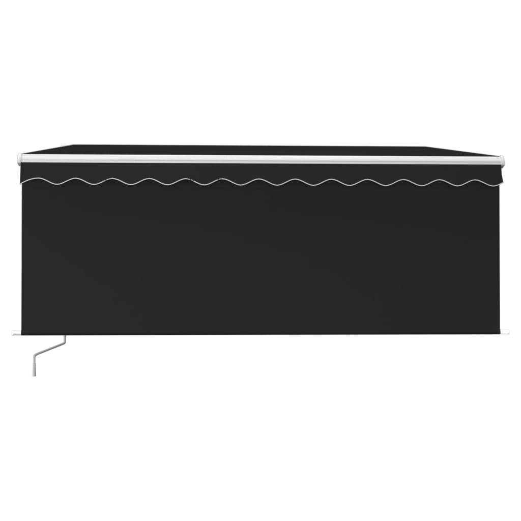 Manual Retractable Awning with Blind&LED 3x2.5m Anthracite