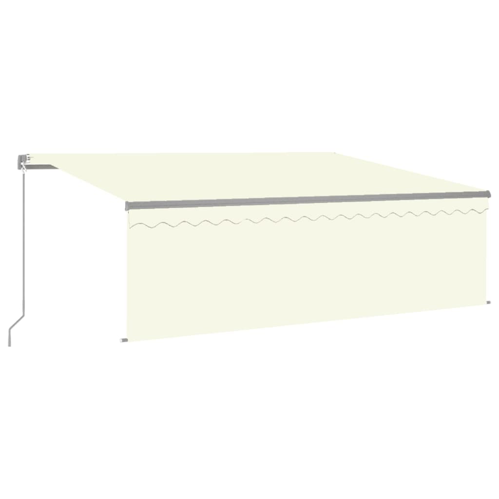 Manual Retractable Awning with Blind 4x3m Cream