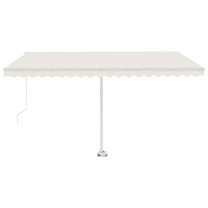 Freestanding Manual Retractable Awning 400x300 cm Cream