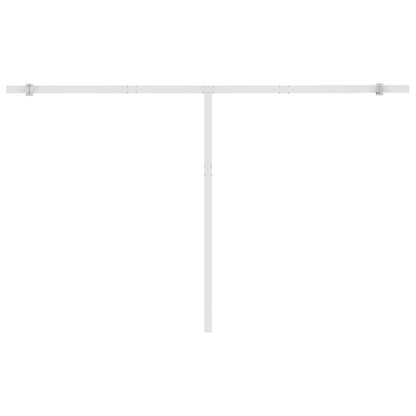 Manual Retractable Awning with LED 450x300 cm Orange and Brown