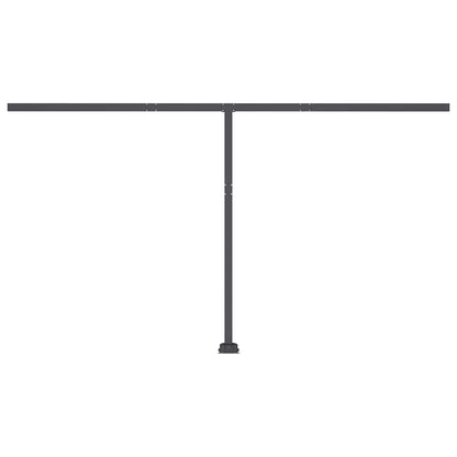 Manual Retractable Awning with LED 450x300 cm Blue and White