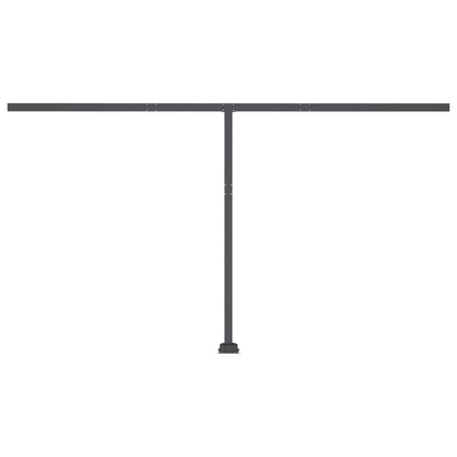 Manual Retractable Awning with LED 400x350 cm Blue and White