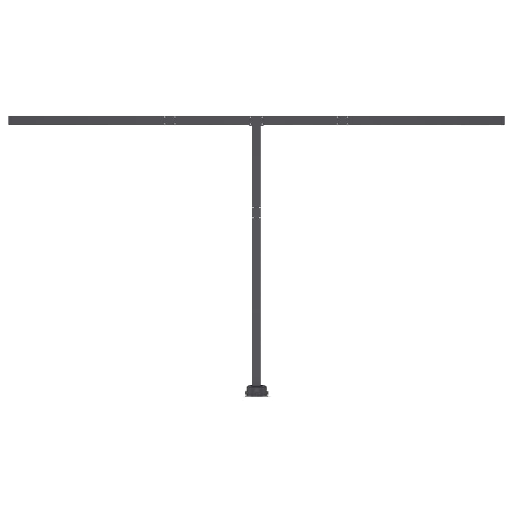 Freestanding Manual Retractable Awning 450x350 cm Yellow/White